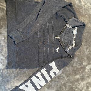 Cropped quarter zip sweater